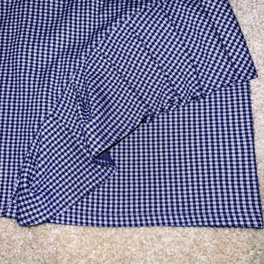 Topshop Blue Gingham Ruffle Mini Skirt | Ruffled MiniSkirt woman’s juniors 6